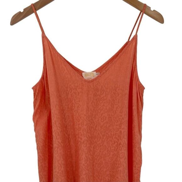 Nation LTD V-Back Penelope Mini Slip Dress Sleeveless Leopard Peach Women Small - Picture 2 of 8
